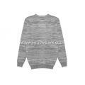 Men's Knitted Sweater Charcoal AB Yarn Crewneck Pullover